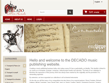 Tablet Screenshot of decadomusic.com